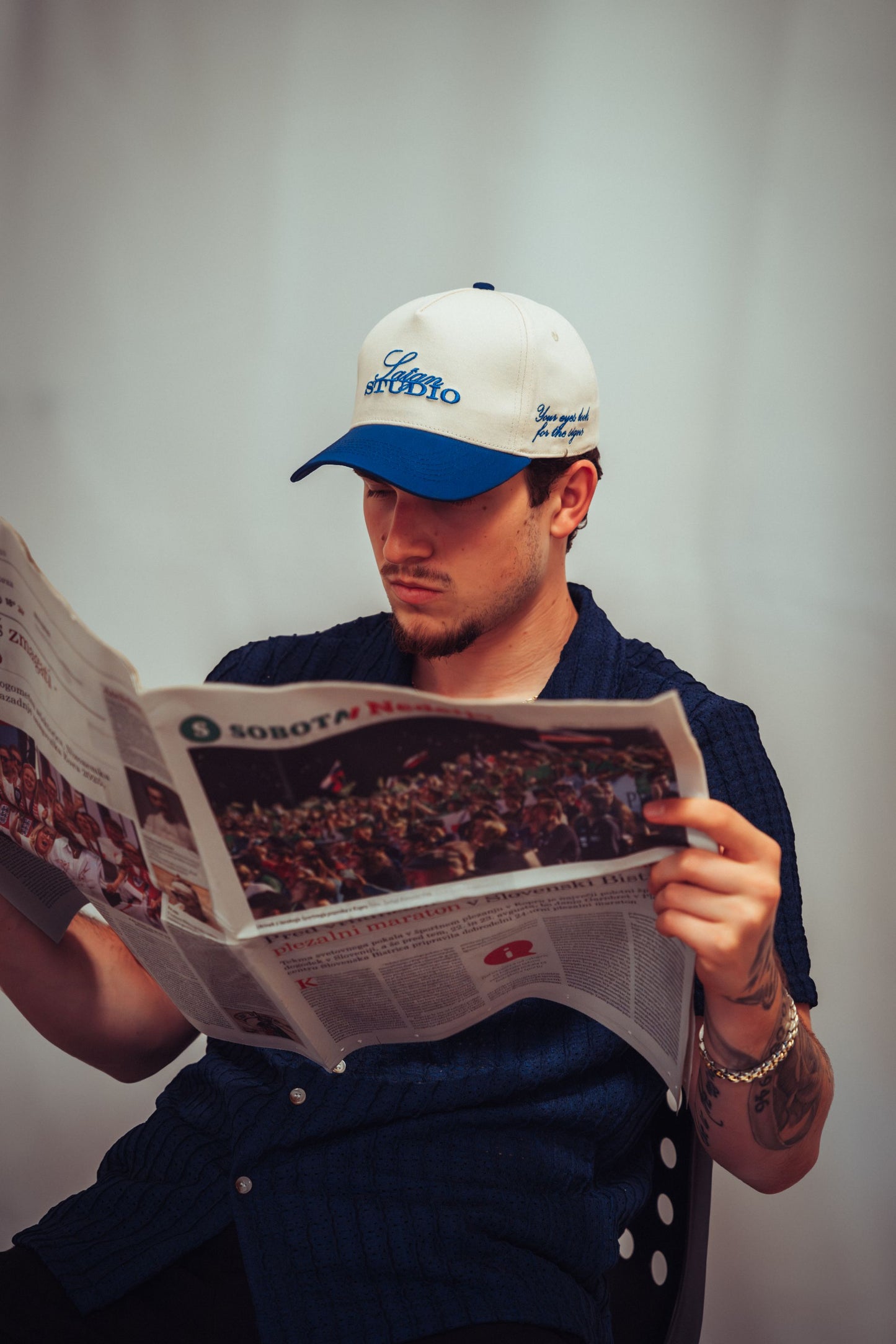 Slogan Cap - Blue