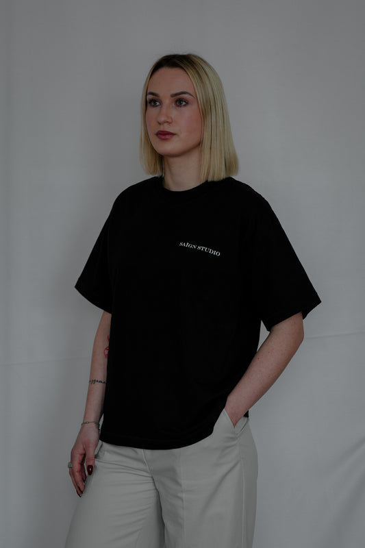 Slogan T-shirt – Black